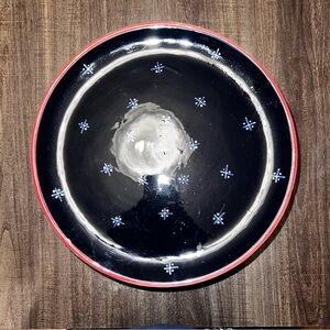 CHRISTMAS TWILIGHT CAKE STAND PEDESTAL Laurie Gates 2000 11" Cellar Footed EUC